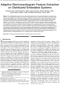 Cover page: Adaptive electrocardiogram feature extraction on distributed embedded systems