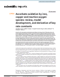 Cover page: Ascorbate oxidation by iron, copper and reactive oxygen species: review, model development, and derivation of key rate constants