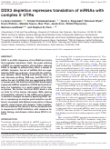 Cover page: DDX3 depletion represses translation of mRNAs with complex 5′ UTRs