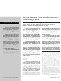 Cover page: Risk of infection from needle reuse at a phlebotomy center