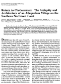 Cover page: Return to Chetlessenten:  The Antiquity and Architecture of an Athabaskan Village on the Southern Northwest Coast