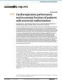 Cover page: Cardiorespiratory performance and locomotor function of patients with anorectal malformations.