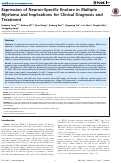 Cover page: Expression of Neuron-Specific Enolase in Multiple Myeloma and Implications for Clinical Diagnosis and Treatment