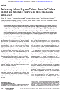 Cover page: Estimating inbreeding coefficients from NGS data: Impact on genotype calling and allele frequency estimation.
