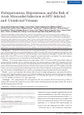 Cover page: Prehypertension, hypertension, and the risk of acute myocardial infarction in HIV-infected and -uninfected veterans.