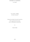 Cover page: Some Results on Fillings in Contact Geometry