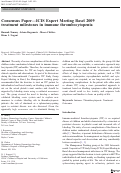 Cover page: Consensus Paper—ICIS Expert Meeting Basel 2009 treatment milestones in immune thrombocytopenia