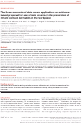 Cover page: The three moments of skin cream application: an evidence‐based proposal for use of skin creams in the prevention of irritant contact dermatitis in the workplace