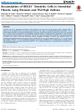 Cover page: Accumulation of BDCA1+ Dendritic Cells in Interstitial Fibrotic Lung Diseases and Th2-High Asthma