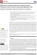 Cover page: Replication of Human Sapovirus in Human-Induced Pluripotent Stem Cell-Derived Intestinal Epithelial Cells.