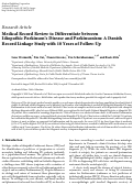 Cover page: Medical Record Review to Differentiate between Idiopathic Parkinson’s Disease and Parkinsonism: A Danish Record Linkage Study with 10 Years of Follow-Up