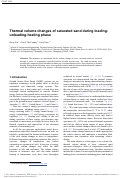 Cover page: Thermal volume changes of saturated sand during loading-unloading-heating phase