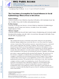 Cover page: The Consistency Assumption for Causal Inference in Social Epidemiology: When a Rose Is Not a Rose