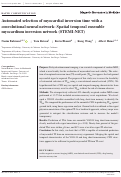 Cover page: Automated selection of myocardial inversion time with a convolutional neural network: Spatial temporal ensemble myocardium inversion network (STEMI‐NET)