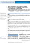 Cover page: Clinical and Genomic Characterization of Treatment-Emergent Small-Cell Neuroendocrine Prostate Cancer: A Multi-institutional Prospective Study.