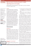 Cover page: Macroeconomic trends and practice models impacting acute care surgery