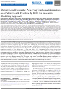 Cover page: District-Level Forecast of Achieving Trachoma Elimination as a Public Health Problem By 2030: An Ensemble Modelling Approach.