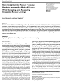 Cover page: New Insights into Rental Housing Markets across the United States: Web Scraping and Analyzing Craigslist Rental Listings