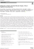 Cover page: Reldesemtiv in Patients with Spinal Muscular Atrophy: a Phase 2 Hypothesis-Generating Study.