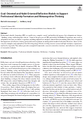 Cover page: Goal-Oriented and Habit-Oriented Reflective Models to Support Professional Identity Formation and Metacognitive Thinking.