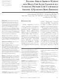 Cover page: ENGAGING AFRICAN AMERICAN VETERANS WITH HEALTHCARE ACCESS CHALLENGES IN A COMMUNITY-PARTNERED CARE COORDINATION INITIATIVE: A QUALITATIVE NEEDS ASSESSMENT