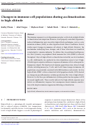 Cover page: Changes in immune cell populations during acclimatization to high altitude.