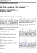 Cover page: Brief Report: Sensorimotor Gating in Idiopathic Autism and Autism Associated with Fragile X Syndrome