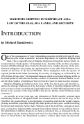 Cover page: Policy Paper 33: Maritime Shipping in Northeast Asia: Law of the Seas, Sea Lanes, and Security