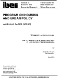 Cover page: The Economics of Housing Services in Low Income Neighborhoods