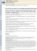 Cover page: Risk Factors for Fatty Liver in the Multicenter AIDS Cohort Study