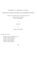 Cover page: Identification of Dynamic Stochastic General Equilibrium Models