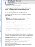 Cover page: Pain Intensity and Pain Interference in Older Adults: Role of Gender, Obesity and High-Sensitivity C-Reactive Protein.