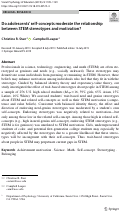 Cover page: Do adolescents’ self-concepts moderate the relationship between STEM stereotypes and motivation?