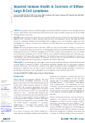 Cover page: Impaired Immune Health in Survivors of Diffuse Large B-Cell Lymphoma.
