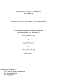 Cover page: Prediction Intervals in Generalized Linear Mixed Models