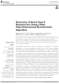 Cover page: Discovery of Novel Type II Bacteriocins Using a New High-Dimensional Bioinformatic Algorithm