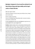 Cover page: Mediation analysis for count and zero-inflated count data without sequential ignorability and its application in dental studies.