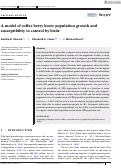 Cover page: A model of coffee berry borer population growth and susceptibility to control by birds