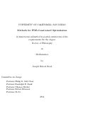 Cover page: Methods for PDE-constrained optimization