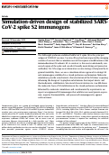 Cover page: Simulation-driven design of stabilized SARS-CoV-2 spike S2 immunogens.