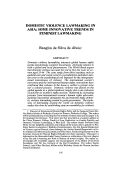 Cover page: Domestic Violence Lawmaking in Asia: Some Innovative Trends in Feminist Lawmaking