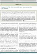 Cover page: Impact of COVID-19 on colorectal cancer disparities and the way forward