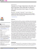 Cover page: Symptoms of major depressive disorder and post-traumatic stress disorder in veterans with mild traumatic brain injury: A network analysis