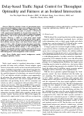 Cover page: Delay-Based Traffic Signal Control for Throughput Optimality and Fairness at an Isolated Intersection