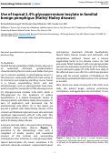 Cover page: Use of topical 2.4% glycopyrronium tosylate in familial benign pemphigus (Hailey-Hailey disease)