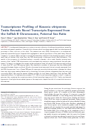 Cover page: Transcriptome Profiling of Nasonia vitripennis Testis Reveals Novel Transcripts Expressed from the Selfish B Chromosome, Paternal Sex Ratio