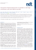 Cover page: Association of thyroid status prior to transition to end-stage renal disease with early dialysis mortality