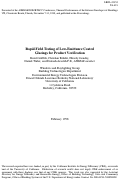 Cover page: Rapid field testing of low-emittance coated glazings for product 
verification