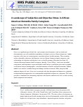 Cover page: A Landscape of Subjective and Objective Stress in African-American Dementia Family Caregivers