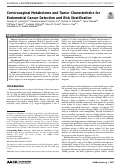 Cover page: Cervicovaginal Metabolome and Tumor Characteristics for Endometrial Cancer Detection and Risk Stratification.